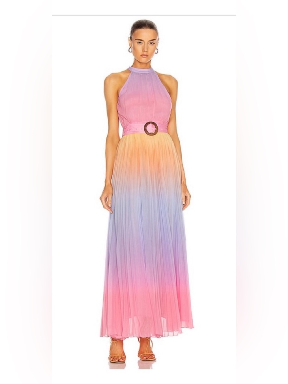 S - halter neck maxi - multicolor